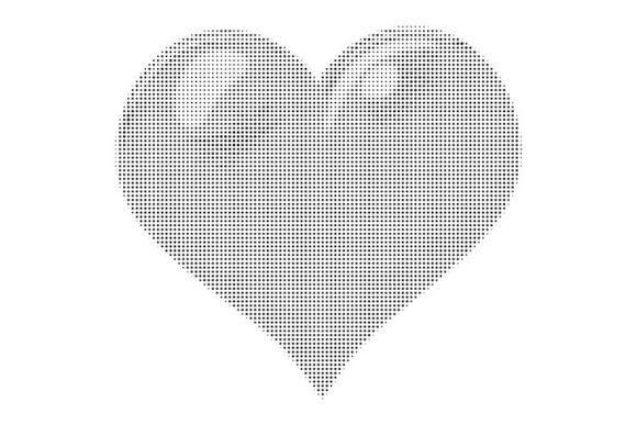 Black Halftone Doted Heart: A Minimalist Approach to Graphic Design Assets