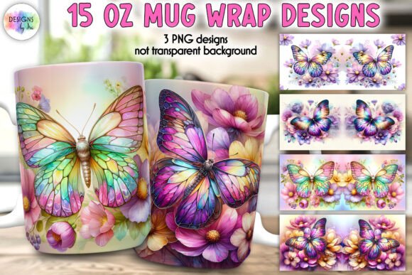 Butterfly Fantasy Art and Floral Mug Wrap: A Guide to Flawless Sublimation