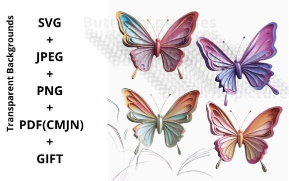 Contemporary Butterfly Art: Elevating Design with High-Quality Digital Assets