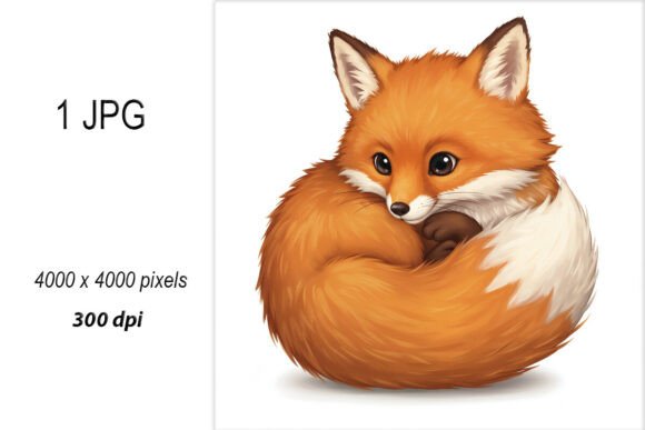 Curled-Up Fox, Illustration Watercolor: A Guide to High-Quality Usage