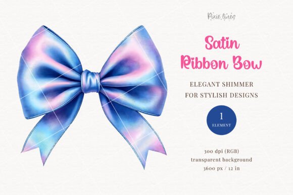 Dark Blue and Pink Satin Ribbon Bow: A Practical Asset for Professional Design