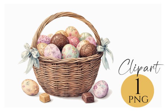 Easter Basket Clipart PNG Spring Decor: Elevating Your Seasonal Designs
