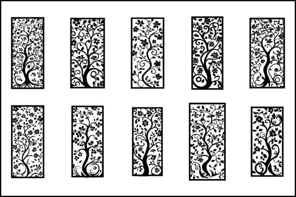 Elegant Floral Tree Silhouettes Set: A Guide to High-Quality Vector Art for Designers and Crafters