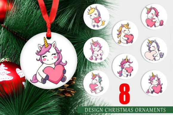 Elevate Your Holiday Decor with Printable Unicorn Christmas Ornaments