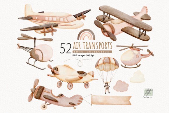 Elevating Creative Projects with High-Quality Air Transport Clipart