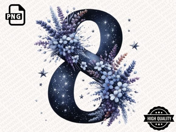 Galaxy Floral Alphabet Clipart PNG: Integrating Celestial Typography into Your Creative Workflow