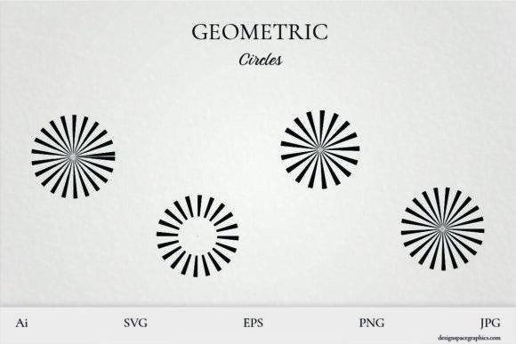 Geometric Line Circles Vector Bundle Set
