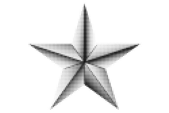 Halftone Star Retro Design Element Guide