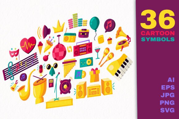 Integrating Music Party Cartoon Symbols into Your Creative Workflow
