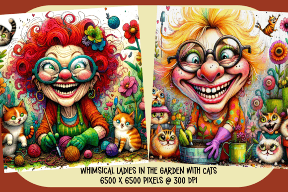 Joyful Gardeners: Vibrant Art for Creative Projects
