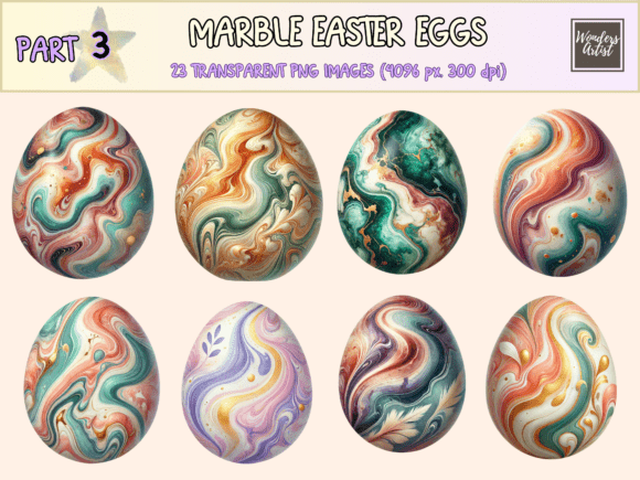 Marble Easter Eggs P3 Clipart Guide