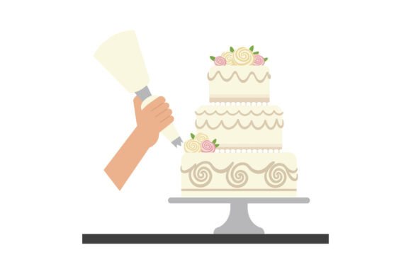 Mastering Hand Decorating a Three-tier Wedding Cake