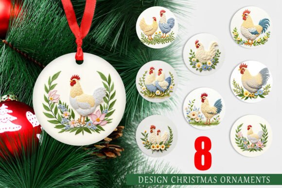 Ornament Chicken Embroidery: Festive Design Ideas