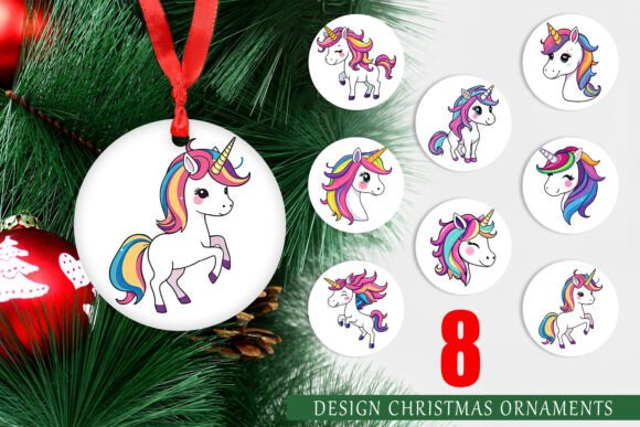 Ornament Happy Unicorn: Elevating Holiday Decor with Printable Magic