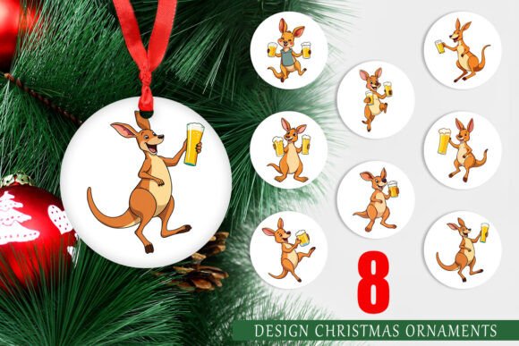 Ornament Kangaroo Beer Day: Celebrating with Festive, Printable Designs