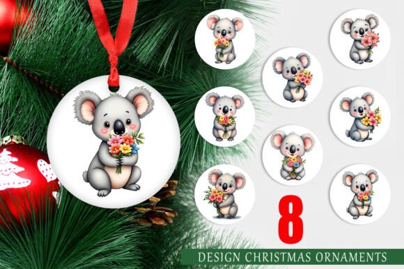 Ornament Koala Spring Bouquet: A Fresh Take on Circular Decorative Designs
