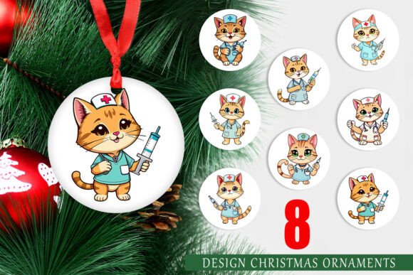 Ornament Nurse Cat: Festive Holiday Decor