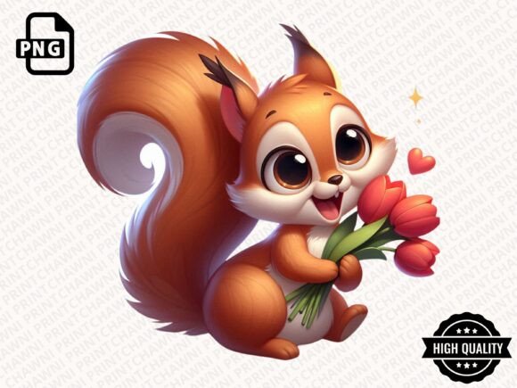Strategic Visual Assets: Leveraging Cute Animal with Flowers Clipart PNG for Brand and Product Success