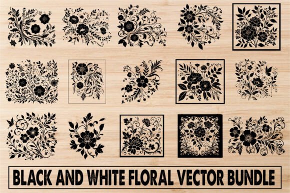 The Strategic Value of Elegant Black White Floral Vectors in Modern Design
