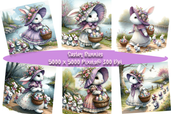 The Timeless Charm of Vintage Easter Bunnies in Modern Digital Art