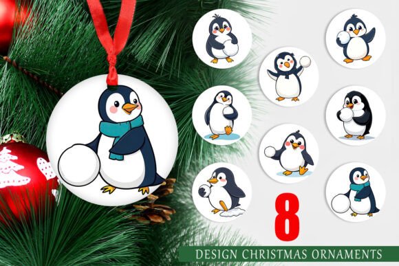 Transforming Your Holidays: A Guide to Printable Ornament Penguin with Snowball PNG Designs