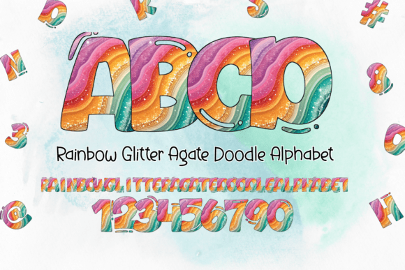 Unlocking Creative Potential with the Rainbow Glitter Agate Doodle Alphabet