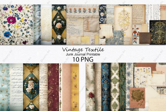 Unlocking Creativity with Vintage Textile Junk Journal Printable Collections