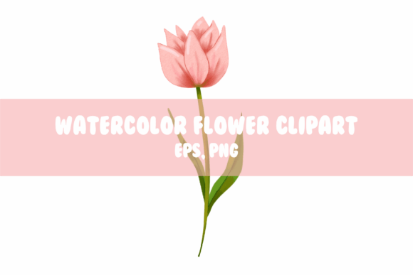 Watercolor Pink Flower EPS for Elegant Design